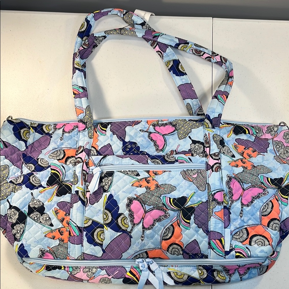 NWT Vera Bradley Deluxe Travel Tote - Butterfly By